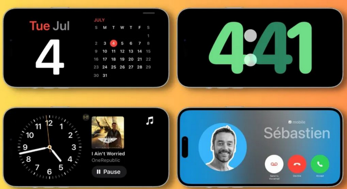 汪清苹果手机维修分享iOS17横屏充电待机显示有什么好处 