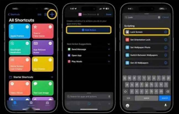 汪清苹果14锁屏维修店分享iPhone14升级iOS16.4后如何创建锁屏快捷方式 